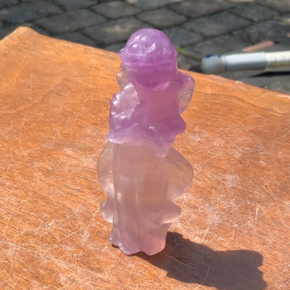 FLUORITE HAND CARVED ANGEL
